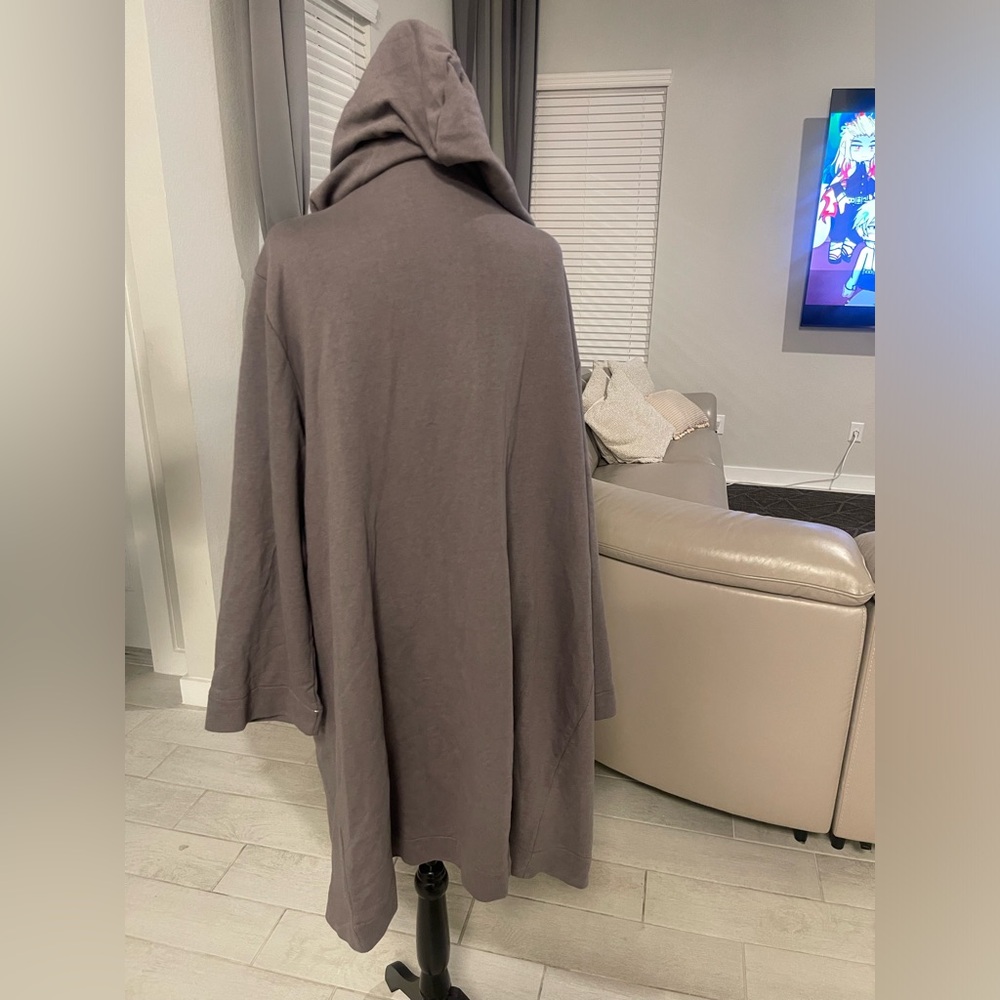 Four Season cotton wool blend heavy hoodie unisex robe L/XL missing th waist tie - Picture 3 of 7
